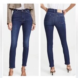 ACNE Hex DC Slim Straight Skinny Denim Jeans low rise Indigo 25 y2k Indie sleaze